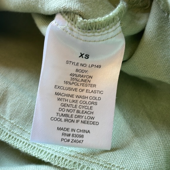 Green wide leg linen pants - Picture 10 of 10